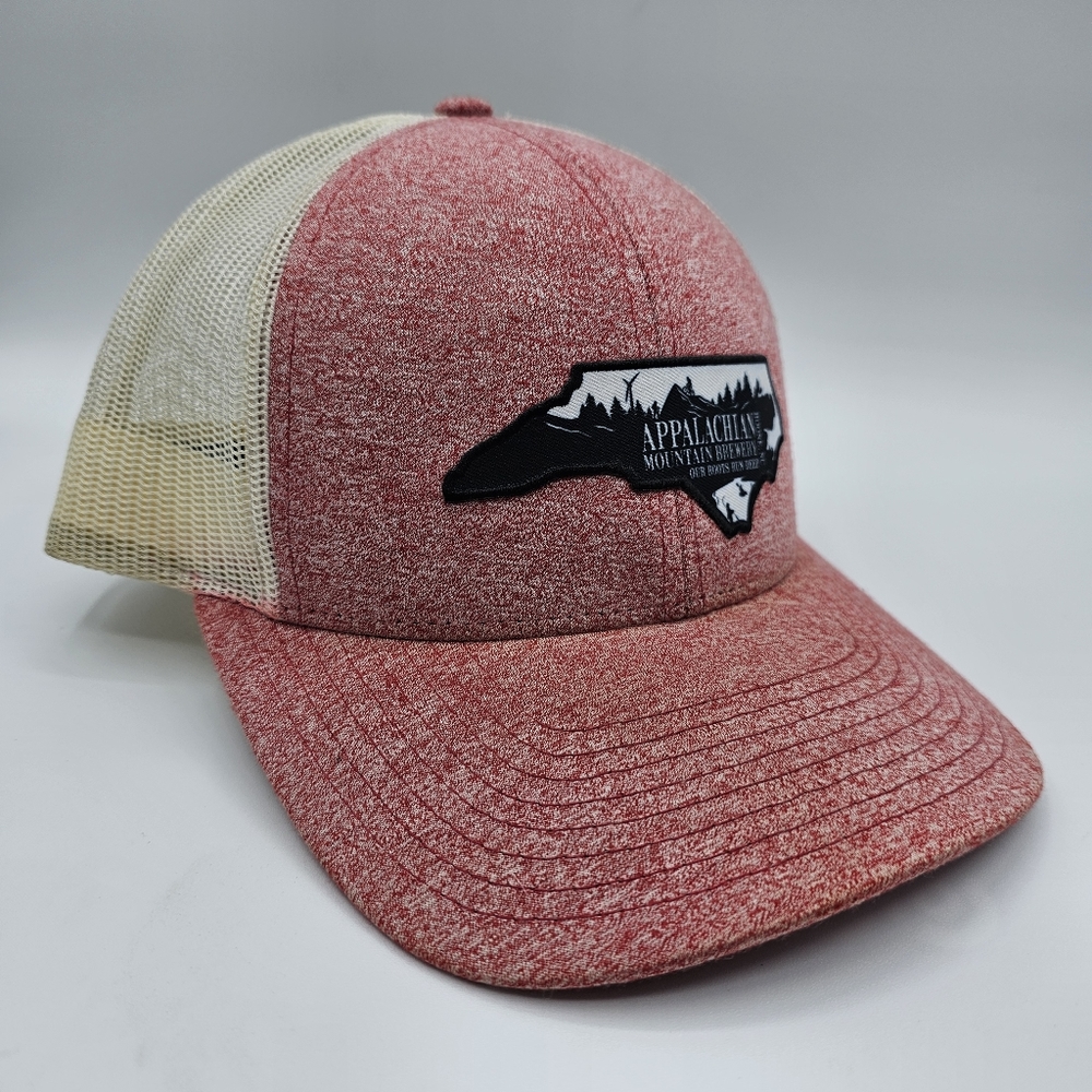 APPALACHIAN Mountain Brewery Our Boots Run Deep Boone NC Snapback Trucker Hat